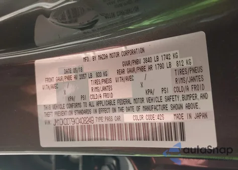 2019 Mazda Cx-3 Grand Touring z USA, uszkodzony, nr VIN JM1DKDD79K0408249